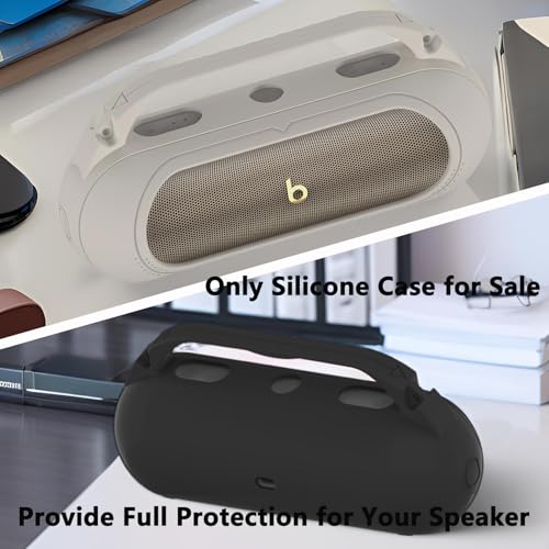 Silicone Cover Case Compatible with Beats Pill 2024 Bluetooth Speaker | Accessories for Beats Pill Speaker Protective Case with Handle, Shockproof and Anti-Scratch Cover (Grey) - color: Grey