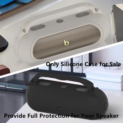 Silicone Cover Case Compatible with Beats Pill 2024 Bluetooth Speaker | Accessories for Beats Pill Speaker Protective Case with Handle, Shockproof and Anti-Scratch Cover (Grey) - color: Grey