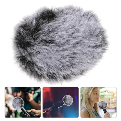 ERINGOGO Microphone Windscreen Cover Windproof Furry Protector for Enhanced Sound Reception Hair Design for Outdoor Filming and Recording Durable and Easy to Install