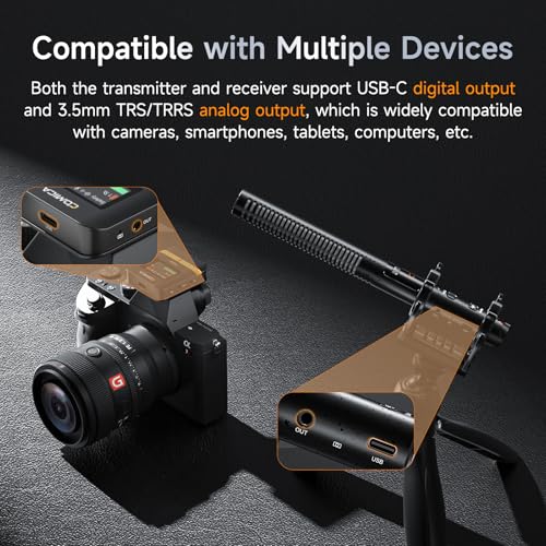 COMICA VM40 Shotgun Microphone – 48kHz/32-bit Float Recording, Wired & Wireless Modes, 32GB Onboard Storage – Compatible with Canon, Nikon, Sony Cameras & Camcorders for YouTube, Interviews & Filming