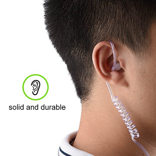 Talkie Headset, Talkie Earpiece for 2pin Walkie Earphone with Built in Microphone PTT Headset Walkie Talkie Earpiece for K Head Walkie Talkie Radio Two Way Radio Talkie Headset Noise Canceling