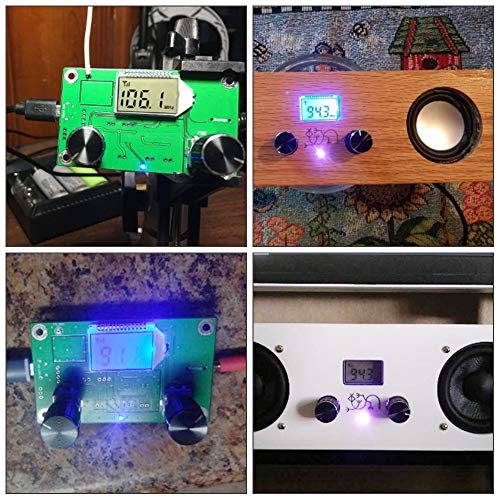 Digital FM Receiver Module, Icstation Radio Receiver Module Digital Stereo Board LCD Display DSP PLL 76.0MHz-108.0MHz Green