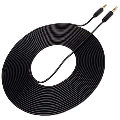 Movo MC6 Dual 3.5mm Male Stereo TRS to TRS Cable - Camera Patch Connects Mics, Audio Mixers to Camera, Recorders (Dual Male 20-Foot Extended TRS Cable) - 3.5mm Audio Cable for Filmmakers and Musicians