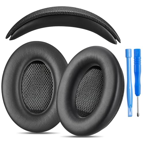 AHG Accessory House Global QC2 QC15 Ear Pads and QC2 QC15 Headband pad Cushion. Compatible with Bose QuietComfort 15 (QC15) and Bose QuietComfort 2 (QC2) Headphones. Easy DIY Fit/Extra Thick