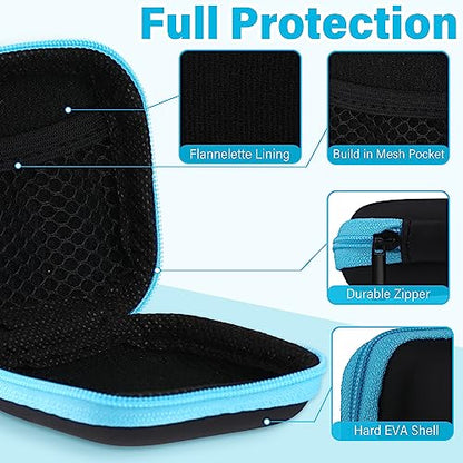 Sweetude 30 Sets Portable Earbud Case Pouch for USB-c Wired Ear Buds Square EVA Earphone Holder Pocket Earphone Cell Phone Accessories Memory Card Organizer Travel Case for Earphones and Earplugs