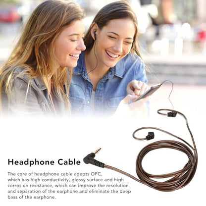 SUNGOOYUE 120cm Bronze 2 Pin 0.78mm Headphone Cable for UE, CCA, TRN, QDC and Other Compatible Earphones