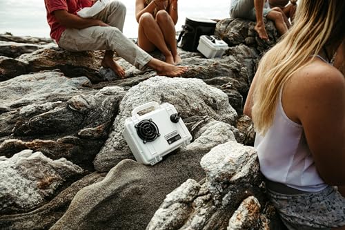 DemerBox: Waterproof, Portable, and Rugged Outdoor Bluetooth Speakers. Loud Sound, 40+ hr Battery Life, Dry Box + USB Charging, Multi-Pairing Party Mode. Built to Last + Fully Serviceable (Green DB1) - color: Pesaro Green