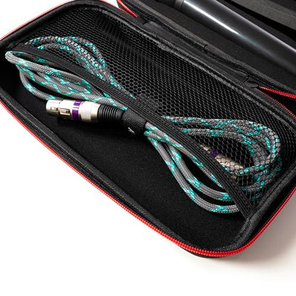 Fabricko Dual Wireless Microphone Travel Case, Hard EVA case, Protective, Shockproof, Waterproof for outdoor