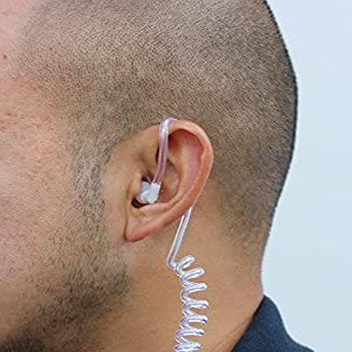 10-Pack Replacement Acoustic Coil Tube Walkie Talkie Earpieces for Baofeng Motorola Kenwood Retevis Midland Two Way Radios Headset Secret Spy Game Earpiece - color: Acoustic Coil Tube