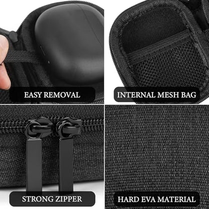 Geekria Shield Earbuds Case Compatible with Skullcandy EcoBuds, Jib True 2, Dime EVO/3/2, Grind True Wireless Earbud, Replacement Hard Shell Travel Carrying Bag with Cable Storage