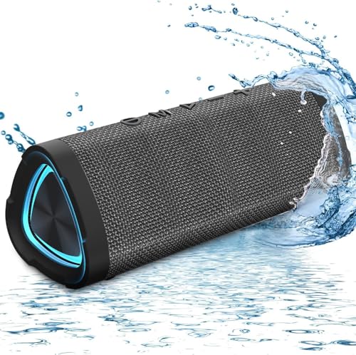 Vanzon Bluetooth Speakers V40 Portable Wireless Speaker V5.0 with 24W Loud Stereo Sound, TWS, 24H Playtime & IPX7 Waterproof, Suitable for Travel, Home&Outdoors - color: Gray