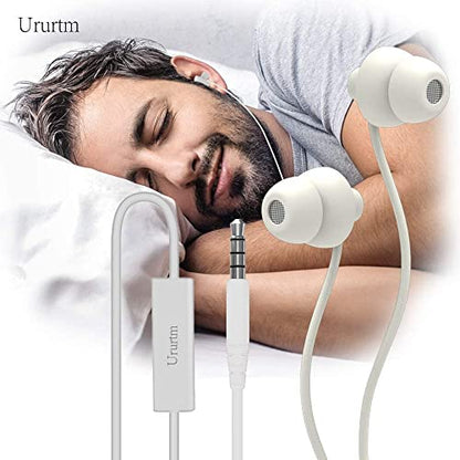 Sleep Soundproof Earbuds Headphones, Noise Isolating Soft Earbuds for Sleeping, Nighttime, Insomnia, Side Sleeper, Snoring, Travel, Meditation & Relaxation (White)
