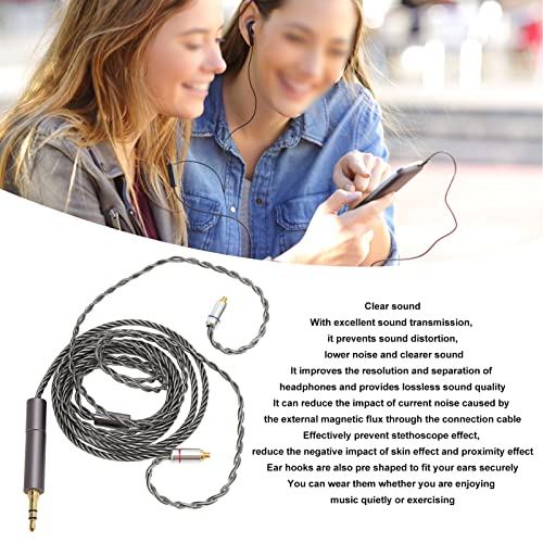 Earphone Cable,MMCX to 2.5mm 3.5mm 4.4mm Replacement Cable Detachable Earphone Cable 3.5MM Earphone Replacement Cable Headphones Extension Cable for UE900 T100 W40 ES50 UM PRO30