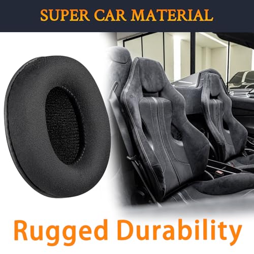 SOULWIT Suede Earpads for Sony MDR-7506/MDR-V6/MDR-V7/MDR-CD900ST - Black