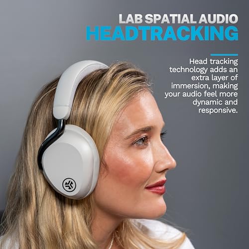 JLab, Epic Lux Lab Edition, Wireless Over Ear Headphones, Active Noise Cancelling, Hi-Res Audio, Cloud White - color: Cloud White