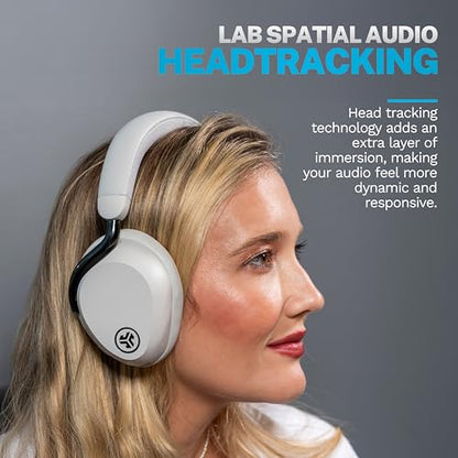 JLab, Epic Lux Lab Edition, Wireless Over Ear Headphones, Active Noise Cancelling, Hi-Res Audio, Cloud White - color: Cloud White