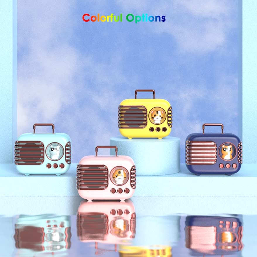 Wireless Bluetooth Speaker, Cute Mini Portable Speaker with TWS Pairing,Loud Sound,4H Playtime, Mic,TF/SD Card, Aux Line,Water-Proof for iOS Android Smartphone Home Office Gift Ideas Pink - color: Blush Pink