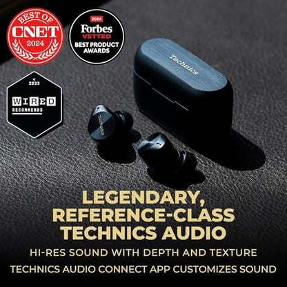 Panasonic Technics Hi-Fi True Wireless Earbuds, EAH-AZ80-A, Midnight Blue - color: Midnight Blue