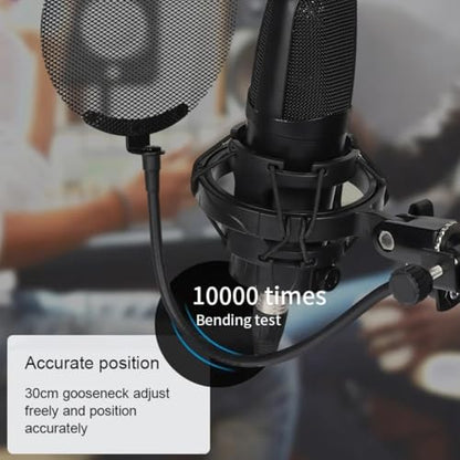Double Layer Metal Microphones Poppings Screen Microphones Sponges Foam Cover Windscreen for Vocal Performances