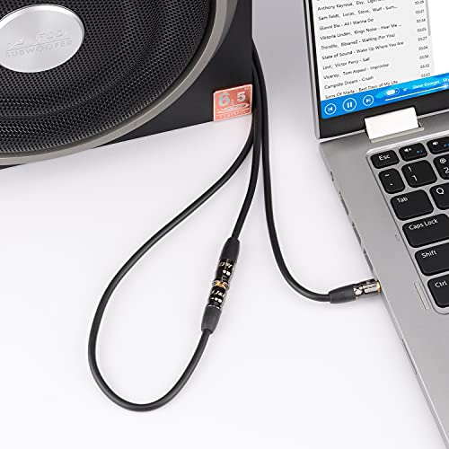 J&D AUX Audio Extension Cable, 3.5mm TRS Male to Female Stereo Adapter, Copper Shell, 6 Feet - size: 6 Feet (1 Pack)