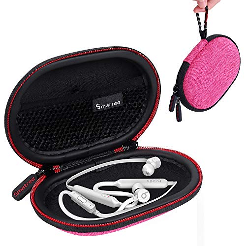 Smatree Headphone Hard Case Compatible with BeatsX, Beats Flex | Compatible with Powerbeats2,Powerbeats3 Earphones,Sports Headphones (Pink) - color: pink