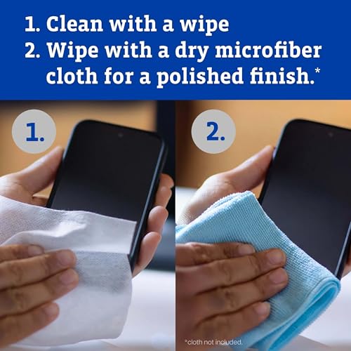 CloroxPro Clorox Screen+ Sanitizing Wipes, Disinfecting Wipes for Electronics, Gentle on Phones, Tablets, LCD Screens, Laptops and Sensitive Surfaces, Citrus Blend Scent, 1 Canister, 75 Wipes - size: 75 Count (Pack of 3)