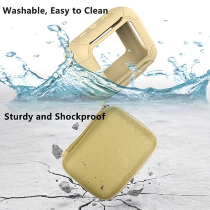 Protective Case for JBL Go 5 Portable Bluetooth Speaker | Accessories Hard Carrying Case and Silicone Cover with Metal Carabiner (Yellow Case) - color: Yellow Case