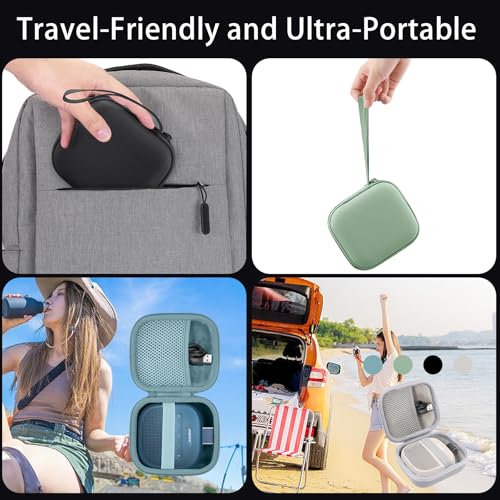for Bose New SoundLink Micro 2nd Gen Speaker Protective Case, Black | EVA Hard Shell, Soft Velvet Lining, Durable Wrist Strap, Portable Travel Bag with Carabiner, Mesh Accessory Pocket - color: Black Case