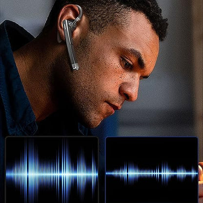 Bluetooth Headset, Bluetooth Earpiece Wireless Earpiece Single Ear BT 5.1 Wireless Handsfree Headset in Ear Headphone with Microphone for Business ﻿