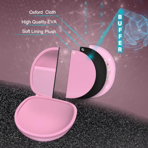 Kids Headphones Case for Tonies/iClever Etc Headphone,Cat Pink,Case Only | for iClever BTH12 HS19 BTH20 BTH22 BTH26/Candy Bila/Acer/JBL Junior 320/MIDOLA/JoySpark/ADOOPE Etc Girls Boy Kid Headphone - color: Cat Pink