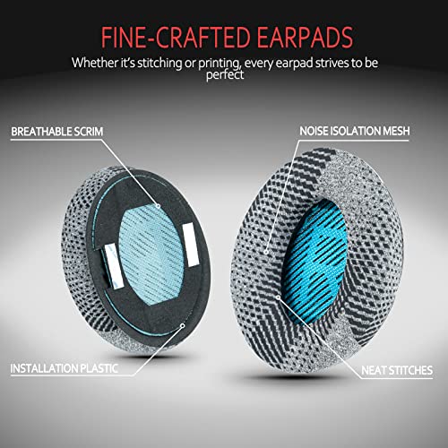 Instant-Chill Professional Bose Headphones Ear Pads, Fits Bose QuietComfort 35 ii /QC35 /QC25 /QC2 /QC15 /Ae2 /Ae2i /Ae2w /SoundTrue & SoundLink(Over-Ear), Cooling-Gel, by Krone Kalpasmos – Blue Scrim - color: Cooling-Gel Blue