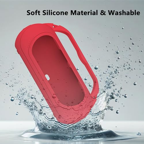 Silicone Cover Case Compatible with Beats Pill 2024 Bluetooth Speaker | Accessories for Beats Pill Speaker Protective Case with Handle, Shockproof and Anti-Scratch Cover (Red) - color: Red