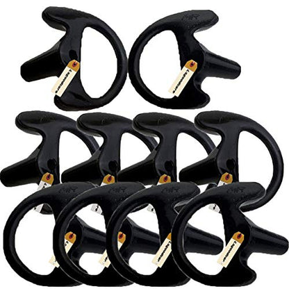 Lsgoodcare Replacement Earmold Earbud (Left and Right Ear) for Two Way Radio Acoustic Coil Tube Earpiece - Open Ear Insert Earmould Earbuds Black, Medium, Soft Silicone Material, 5 Pairs - size: Medium Size-5Pack