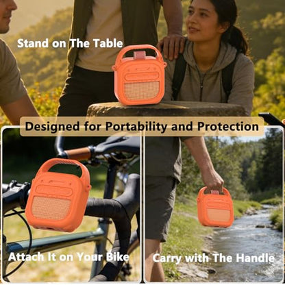 Silicone Cover Case for Bose SoundLink Micro 2 Bluetooth Speaker, Orange - color: Sunset Peach
