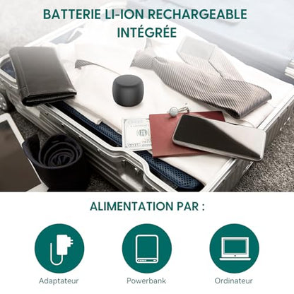Babelio White Noise Sound Machine for Adults Kids Baby, Mini, 15 Non-looping Sounds, Timer, Memory Function, Easy to Pocket and Travel Black | USB-C Rechargeable, Auto-Off Timer, Lightweight Design, Last-Setting Memory, Easy To Pack And Carry, Black - col