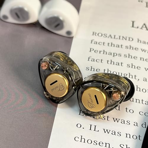 KZ Taurus in Ear Monitor Headphones, Horizontal 2DD in Ears, Gaming Earbuds, Noise Isolating Ear Buds Sound Localization in-Ears for Singers Musicians Audiophiles - color: ClearBlack, style: no Mic