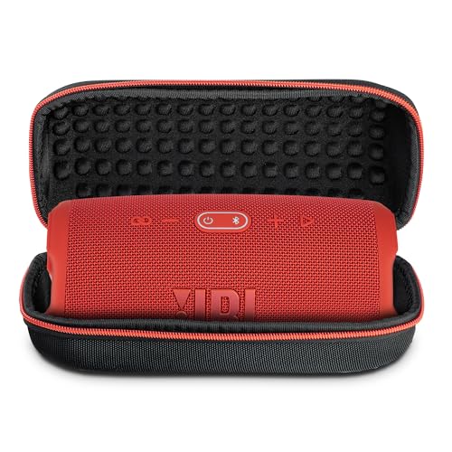 JBL Charge 5 Wireless Bluetooth Speaker (Red) | Rugged IP67 Waterproof Outdoor Audio with Deep Bass & 20H Playtime | Includes Protective Travel Case for Beach, Hiking, Camping, and More - color: Red