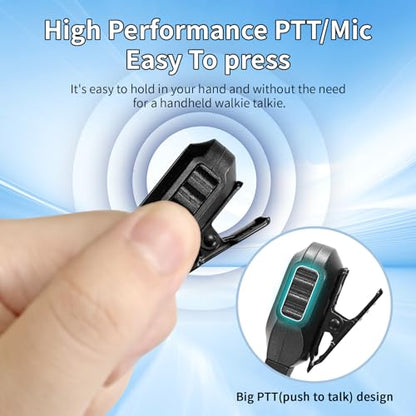 Walkie Talkie Earpiece with Mic, Radio Earpiece Compatible with Retevis RT22 RT68 RT21 H-777 H-777S RT86, Baofeng UV-5R 888S, Ear Piece for Walkie-Talkie, 2 Pin(5 Pack) - color: Earpiece with Mic