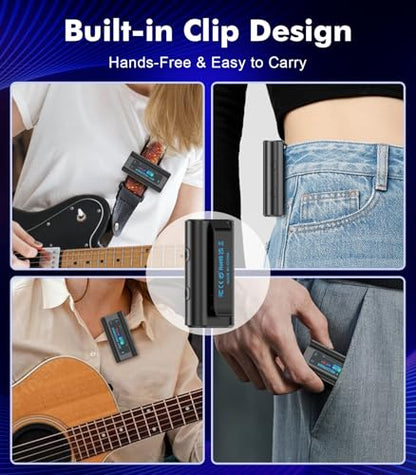 Guitar Audio Interface Pocket Internal Recording Sound Card with Bluetooth, Internal Sound Card, Compatible with iPhone, Mac, Laptop, Android—Plug & Play for Recording, Streaming, Playing