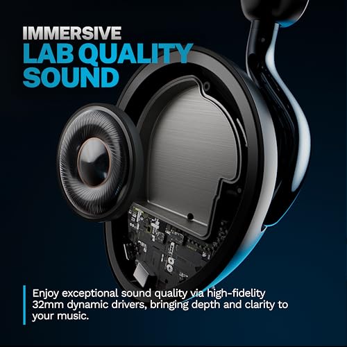JLab, Epic Lux Lab Edition, Wireless Over Ear Headphones, Active Noise Cancelling, Hi-Res Audio, Graphite - color: Graphite