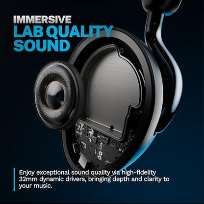 JLab, Epic Lux Lab Edition, Wireless Over Ear Headphones, Active Noise Cancelling, Hi-Res Audio, Graphite - color: Graphite