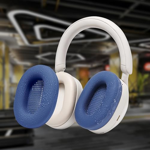 WC SweatZ XM5 - Patented Earpad Sweat Covers for Sony WH1000XM5 by Wicked Cushions | Full 360 Earpad Protection | Sweatproof & Easily Washable | Blue - color: Blue