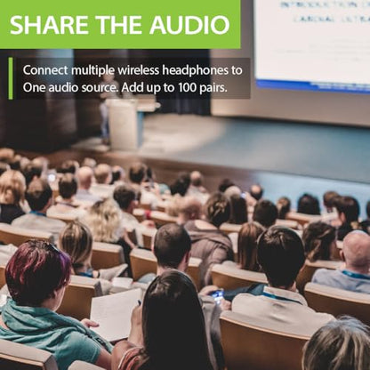 Avantree Quartet - Four Wireless TV Headphones with Transmitter | Group listening system with four headphones, no lip-sync delay, and. - style: Quartet