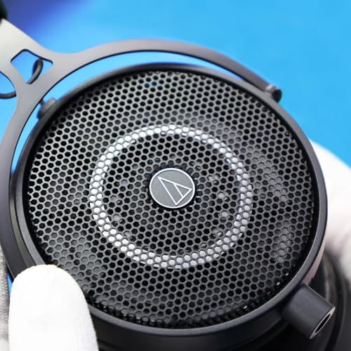 Audio-Technica ATH-R50x Open-Back Reference Headphones with Full-Sized Hard Headphone Case & Cloth (3 Items)