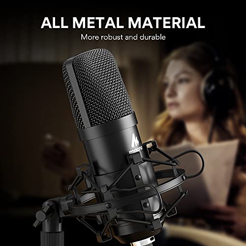 MAONO A04T USB Condenser Microphone Kit, 192kHz/24bit for PC Podcasting