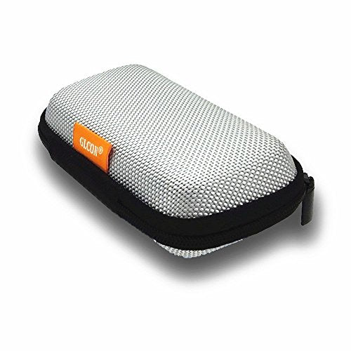 Silver Small EVA Electronic Carrying Case, Hard Shell Zipper Pouch | Protection Bag for Earbud, Wired Earpiece, Bluetooth Headset, Charger, Cell Phone Accessories, Gadgets - color: Silver