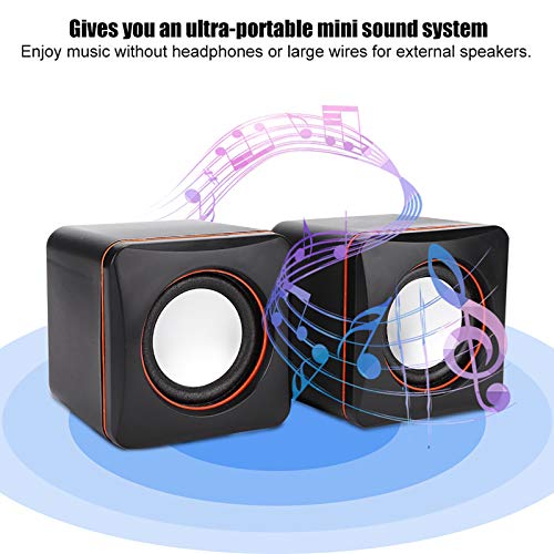 Hilitand Computer Speakers for Desktop PC, Laptop, USB Powered External Stereo Speaker, Volume, Rich Bass, 3.5 mm Audio Plug to Notebook, Desktop(#1)