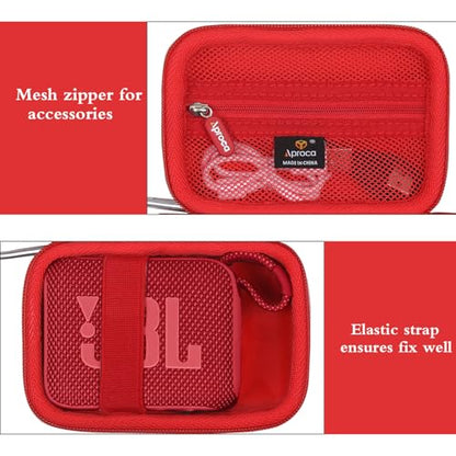 Case for JBL Go 4 / GO 5 / Go 3 Ultra Portable Speaker -Red (Case Only) - color: All Red