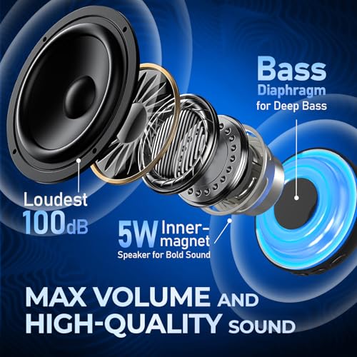 Magnetic Bluetooth Speaker, Mini Speaker, Loudspeaker with Bass Diaphragm