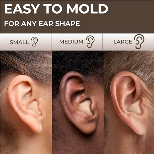 Peace&Quiet PQ Silicone Ear Plugs for Sleeping - 15 Wax Earplugs for Sleep and Swimming Ear Plugs, Soft Ear Covers for Sleeping and Water, Noise Cancelling 32Db, (15 Pillows), Skin Tone - color: Skin Tone